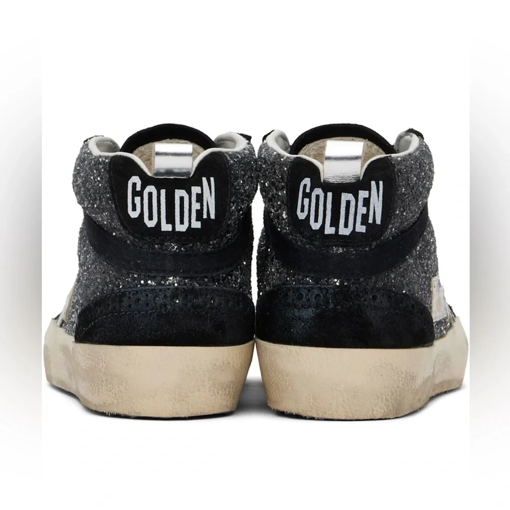 Golden Goose Black and silver Mid Star sneakers - Picture 6 of 15